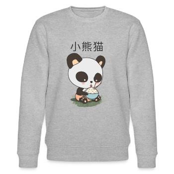 Panda Rice - Stanley/Stella CHANGER Unisex Organic Sweatshirt - heather grey - Front - Nik (191cm) & Marisol (170cm)