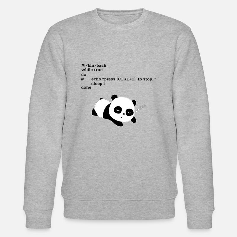 Schlafen Programmierer Lustig - Stanley/Stella Unisex Bio-Sweatshirt CHANGER  - Grau meliert