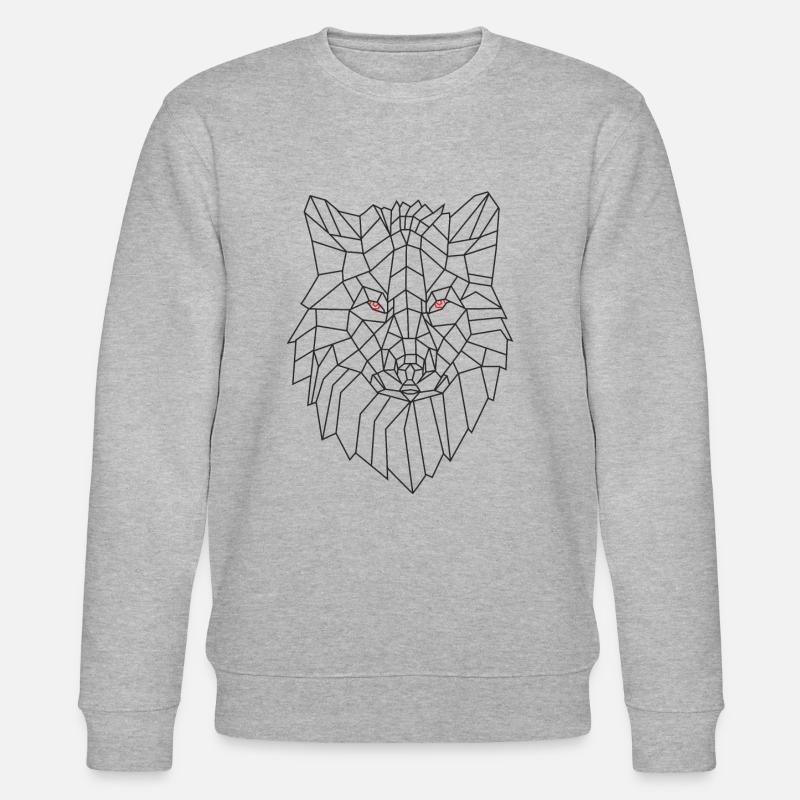 Abstrakter Wolf - Stanley/Stella Unisex Bio-Sweatshirt CHANGER  - Grau meliert