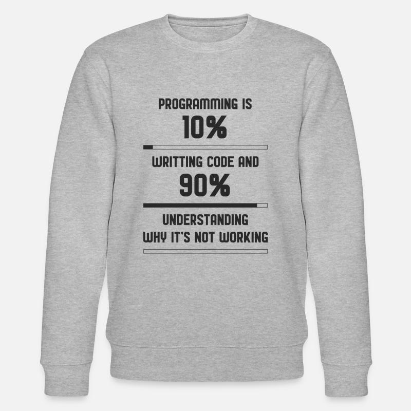 Programming code Funny - Stanley/Stella CHANGER Unisex Organic Sweatshirt - heather grey