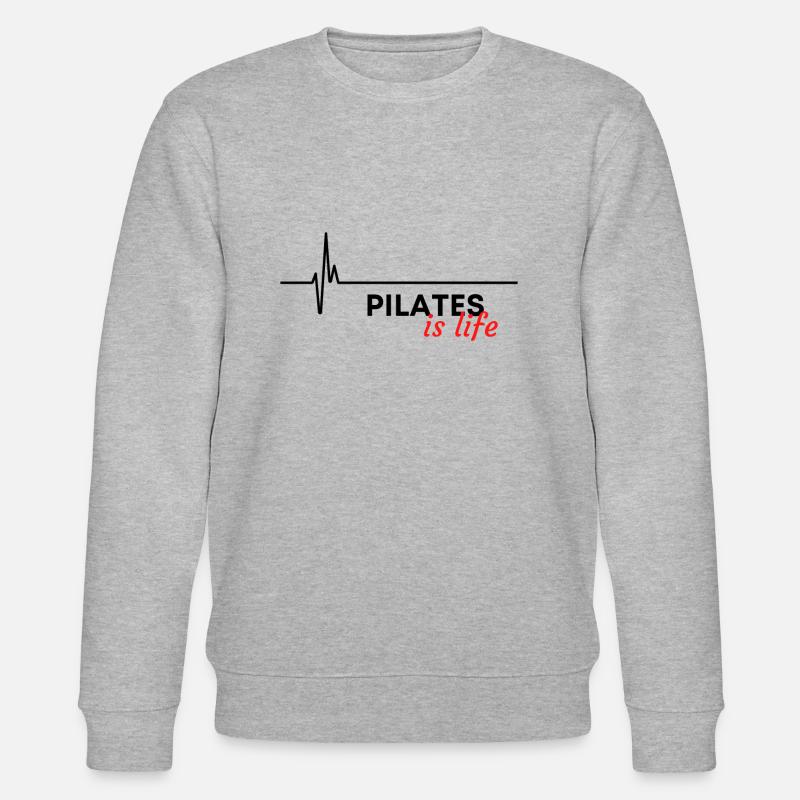 Pilates ist Leben - Stanley/Stella Unisex Bio-Sweatshirt CHANGER  - Grau meliert