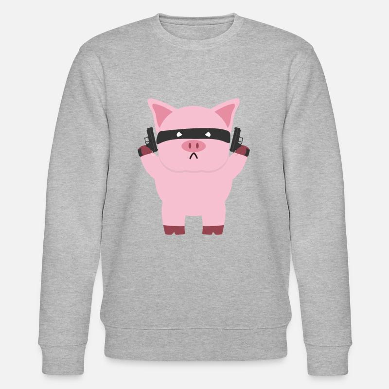 Schwein - Stanley/Stella Unisex Bio-Sweatshirt CHANGER  - Grau meliert