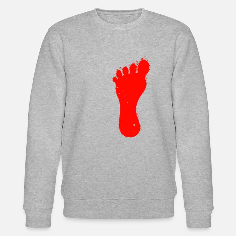 red left foot - Stanley/Stella Unisex Bio-Sweatshirt CHANGER  - Grau meliert