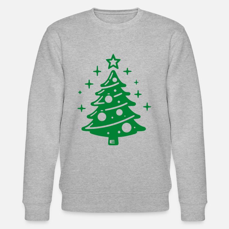 Weihnachtsbaum grün - Stanley/Stella Unisex Bio-Sweatshirt CHANGER  - Grau meliert