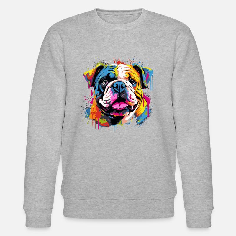 Bouledogue anglais cool - Sweat bio CHANGER Stanley/Stella Unisexe - gris chiné