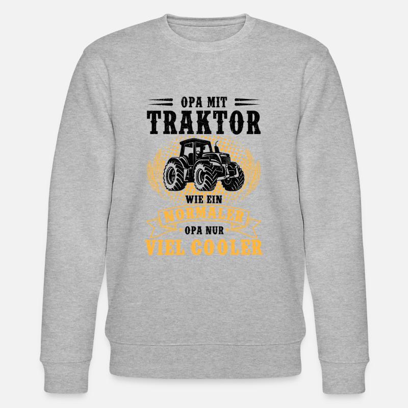 Traktor Opa - Stanley/Stella Unisex Bio-Sweatshirt CHANGER  - Grau meliert