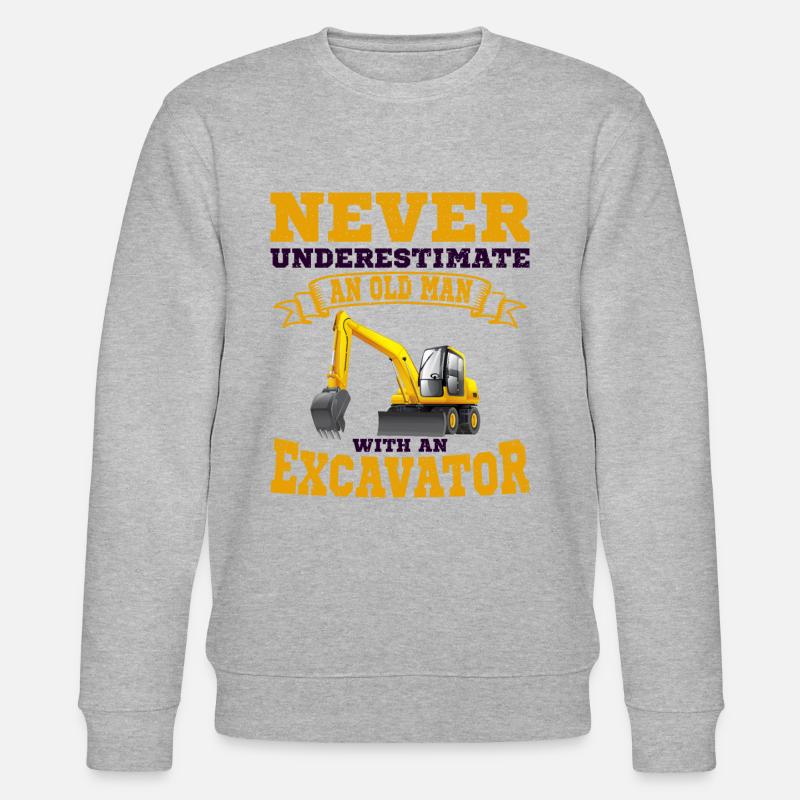 Baggerfahrer - Stanley/Stella Unisex Bio-Sweatshirt CHANGER  - Grau meliert