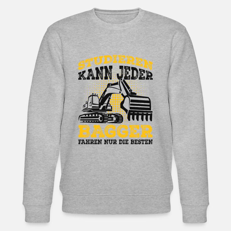 Baggerfahrer - Stanley/Stella Unisex Bio-Sweatshirt CHANGER  - Grau meliert