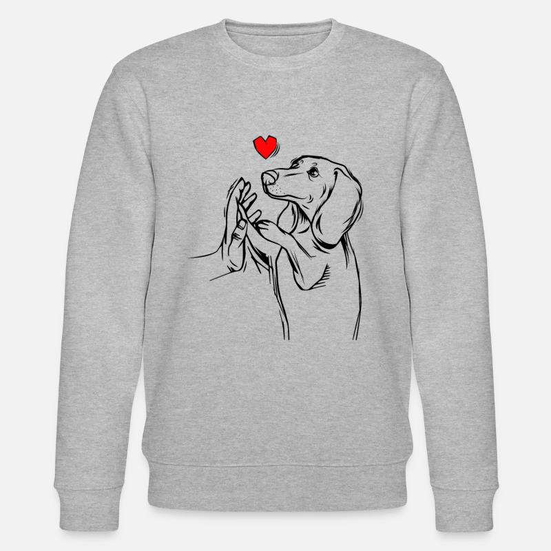 Dackel - Stanley/Stella Unisex Bio-Sweatshirt CHANGER  - Grau meliert