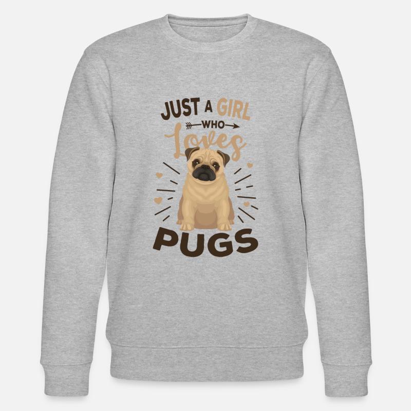 Mops - Stanley/Stella Unisex Bio-Sweatshirt CHANGER  - Grau meliert