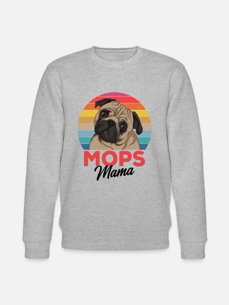 Mops - Stanley/Stella Unisex Bio-Sweatshirt CHANGER - Grau meliert