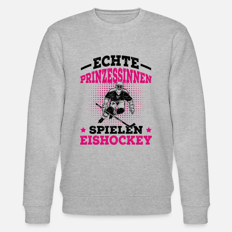 Eishockey Mädchen - Stanley/Stella Unisex Bio-Sweatshirt CHANGER  - Grau meliert