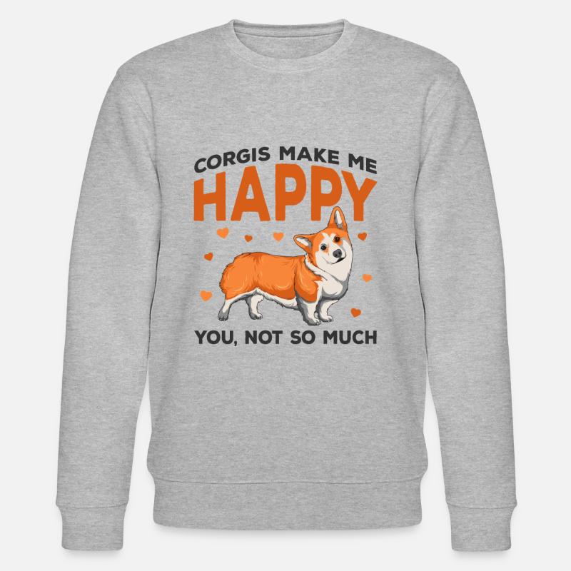 Corgi - Stanley/Stella Unisex Bio-Sweatshirt CHANGER  - Grau meliert
