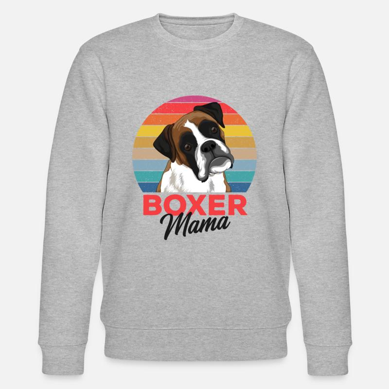 Boxer Hund - Stanley/Stella Unisex Bio-Sweatshirt CHANGER  - Grau meliert