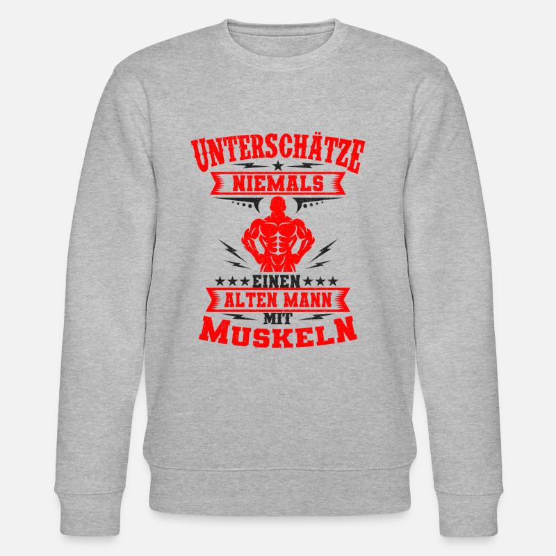 Bodybuilder - Stanley/Stella Unisex Bio-Sweatshirt CHANGER  - Grau meliert