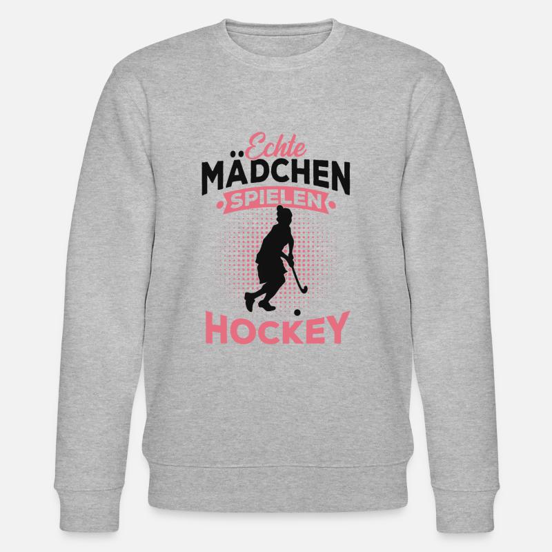 Hockey Mädchen - Stanley/Stella Unisex Bio-Sweatshirt CHANGER  - Grau meliert