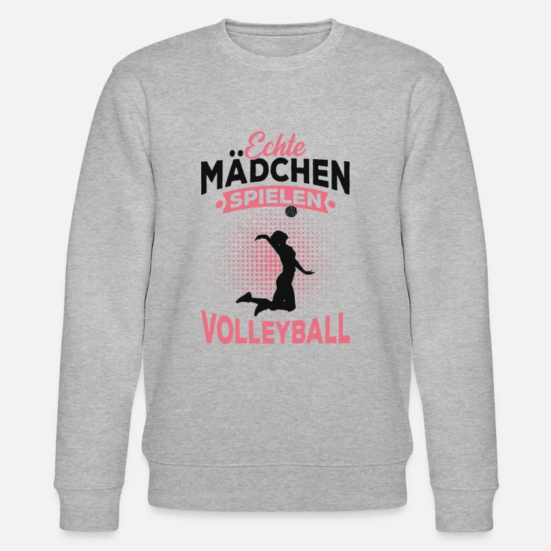 Volleyball Mädchen - Stanley/Stella Unisex Bio-Sweatshirt CHANGER  - Grau meliert