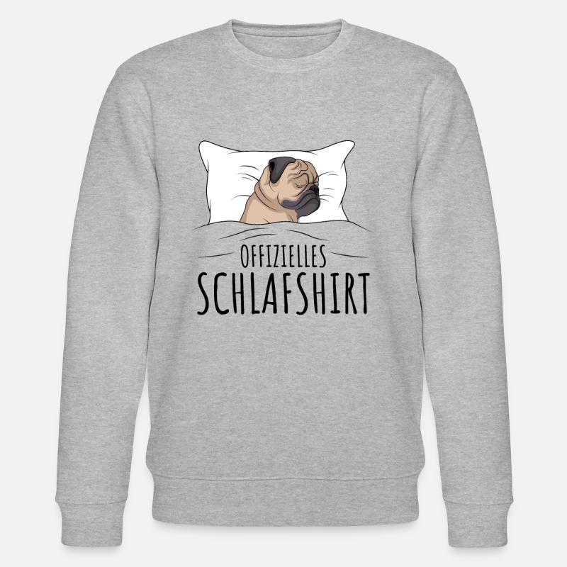 Mops - Stanley/Stella Unisex Bio-Sweatshirt CHANGER  - Grau meliert
