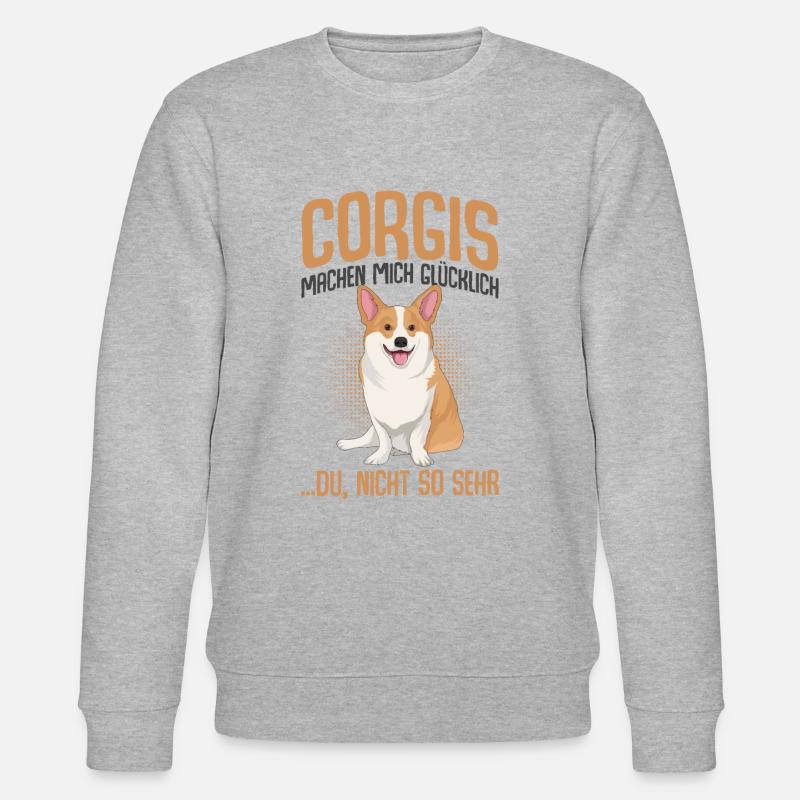Corgi - Stanley/Stella Unisex Bio-Sweatshirt CHANGER  - Grau meliert