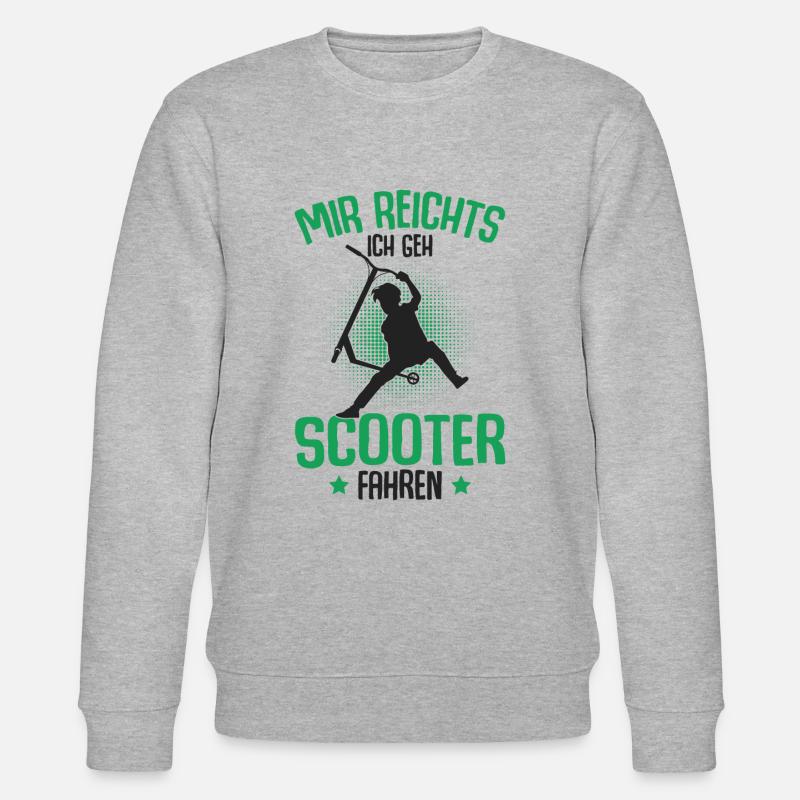 Scooter Roller - Stanley/Stella Unisex Bio-Sweatshirt CHANGER  - Grau meliert
