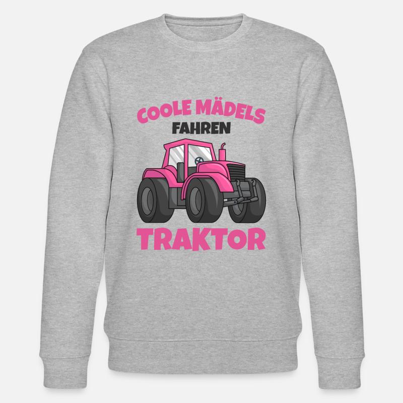 Traktor Mädchen - Stanley/Stella Unisex Bio-Sweatshirt CHANGER  - Grau meliert