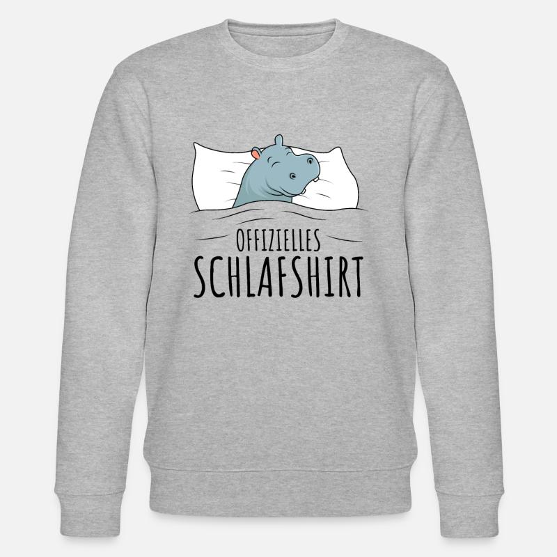 Nilpferd Hippo - Stanley/Stella Unisex Bio-Sweatshirt CHANGER  - Grau meliert