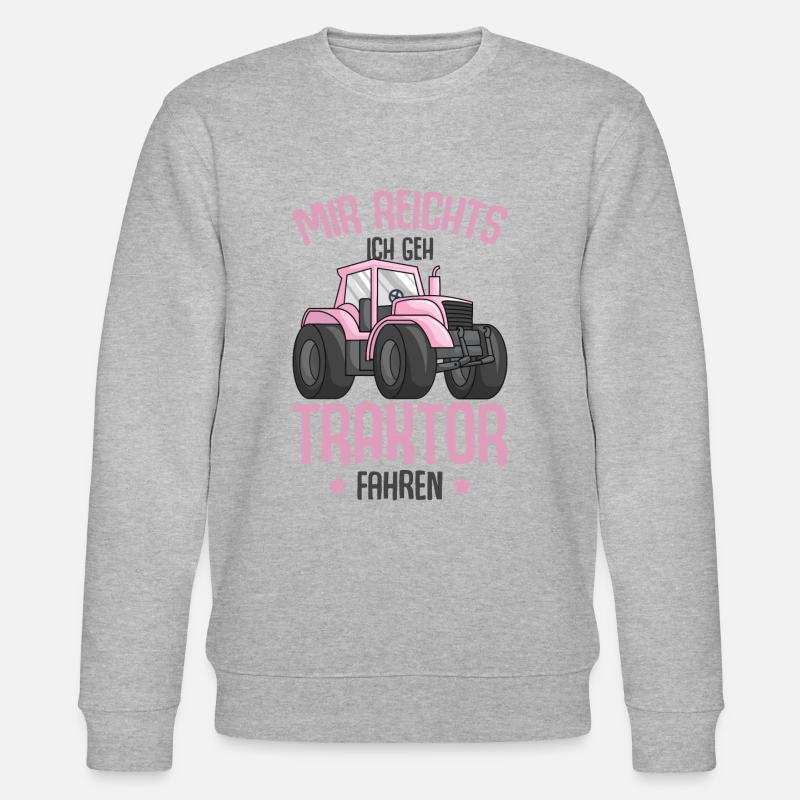 Traktor Mädchen - Stanley/Stella Unisex Bio-Sweatshirt CHANGER  - Grau meliert