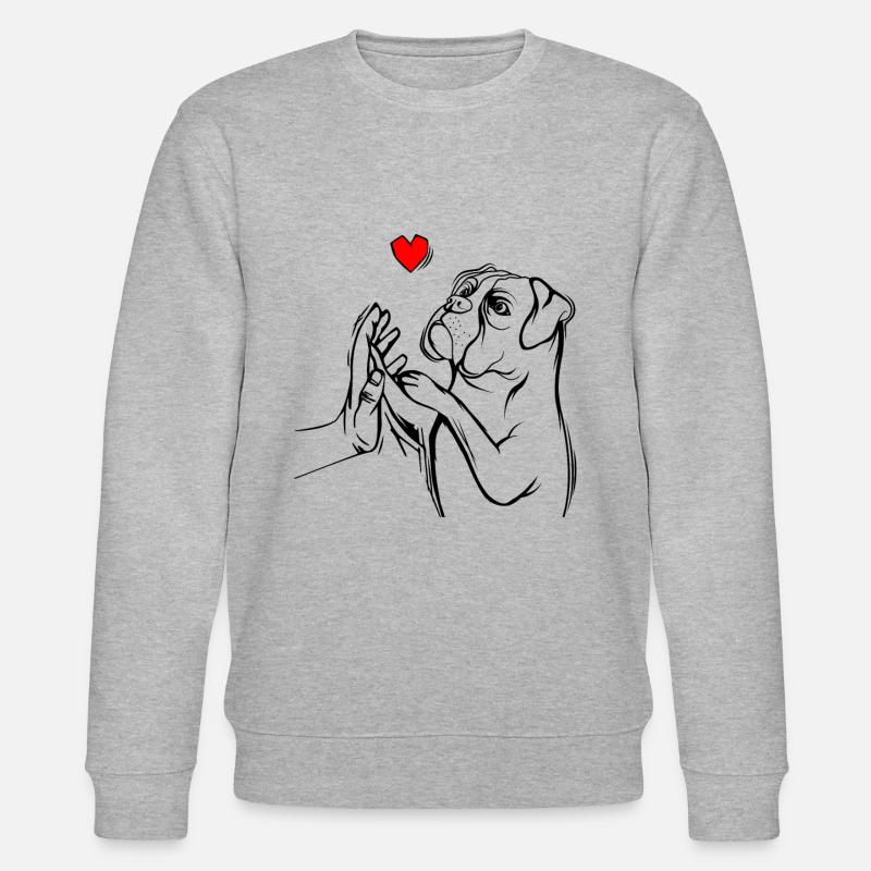 Boxer Chien - Sweat bio CHANGER Stanley/Stella Unisexe - gris chiné