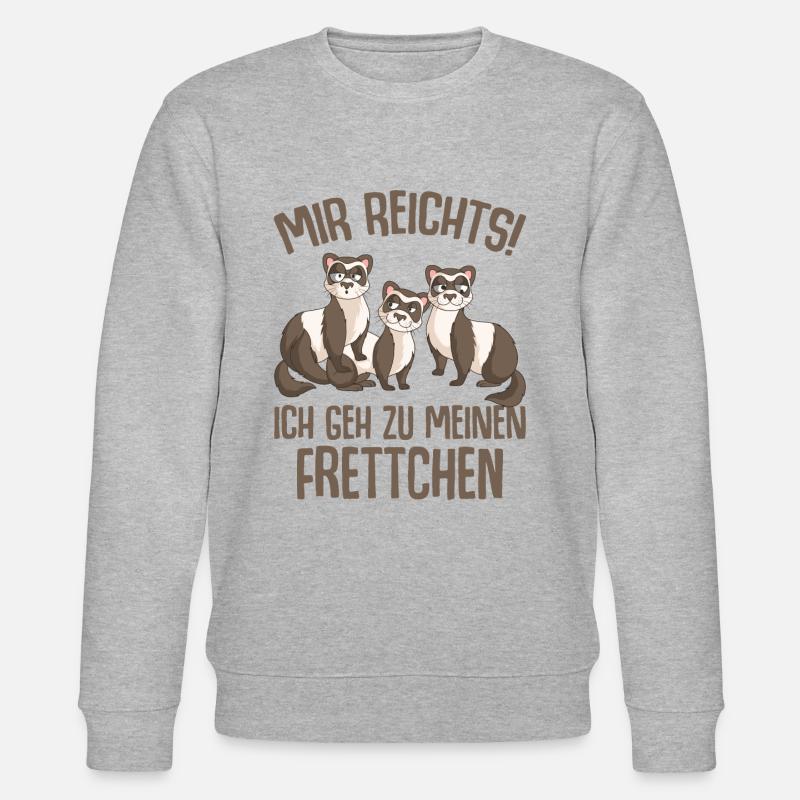 Frettchen - Stanley/Stella Unisex Bio-Sweatshirt CHANGER  - Grau meliert