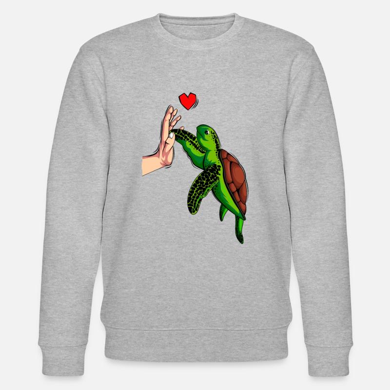 Schildkröten - Stanley/Stella Unisex Bio-Sweatshirt CHANGER  - Grau meliert