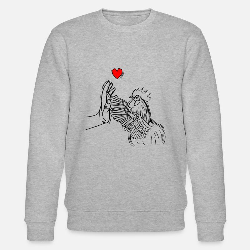 Hühner - Stanley/Stella Unisex Bio-Sweatshirt CHANGER  - Grau meliert