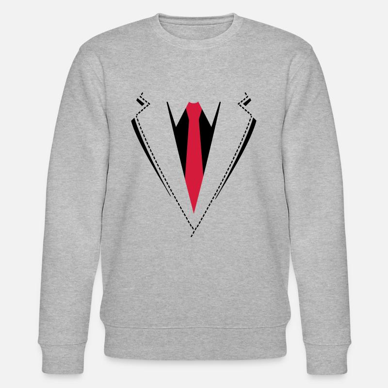 Fliege oder Krawatte Kostüm. - Stanley/Stella Unisex Bio-Sweatshirt CHANGER  - Grau meliert