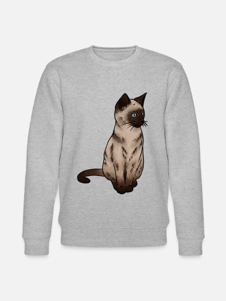 SiamEse Cat Siamese Cat - Sweat bio CHANGER Stanley/Stella Unisexe - gris chiné