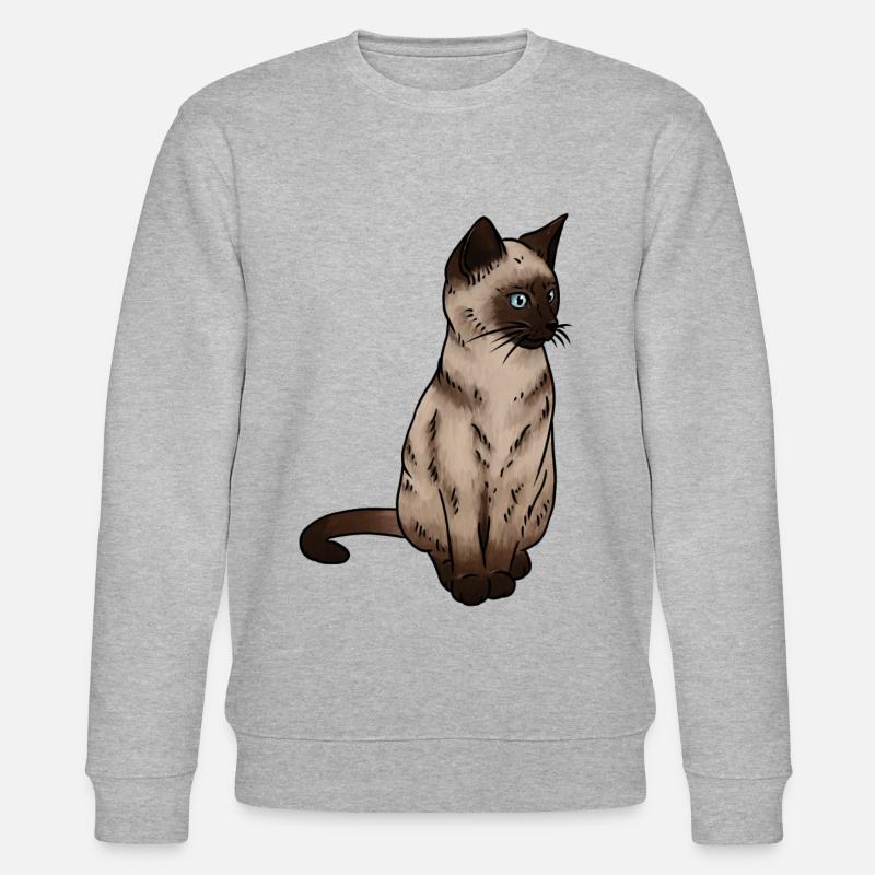 SiamEse Cat Siamese Cat - Sweat bio CHANGER Stanley/Stella Unisexe - gris chiné