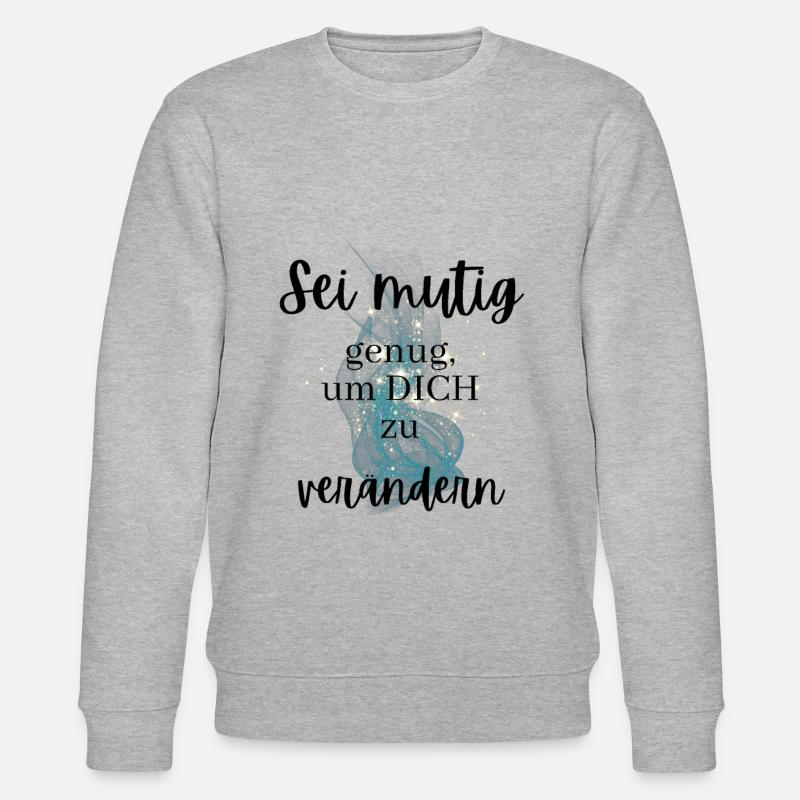 POSITIVE EINSTELLUNG MINDSET Motivation - Stanley/Stella Unisex Bio-Sweatshirt CHANGER  - Grau meliert