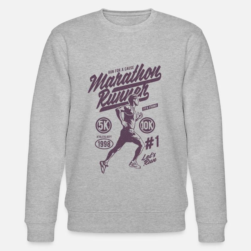 Marathon Run Marathon Runner - Stanley/Stella CHANGER Unisex Organic Sweatshirt - heather grey