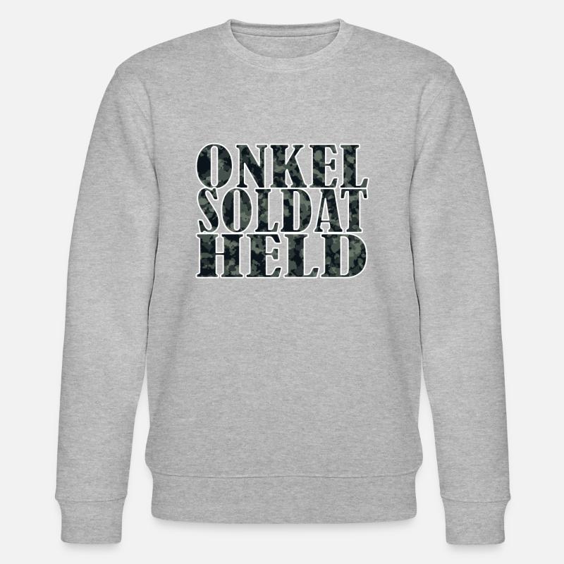Onkel Soldat Held - Stanley/Stella Unisex Bio-Sweatshirt CHANGER  - Grau meliert