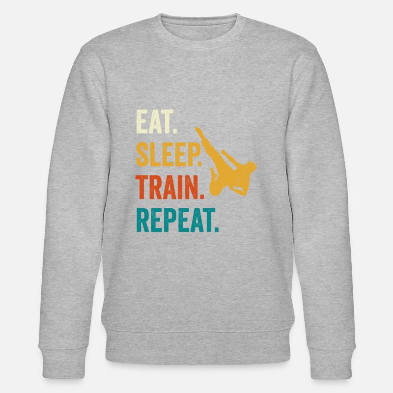 Eat Sleep Karaté Repeat Karaté - Sweat bio CHANGER Stanley/Stella Unisexe - gris chiné