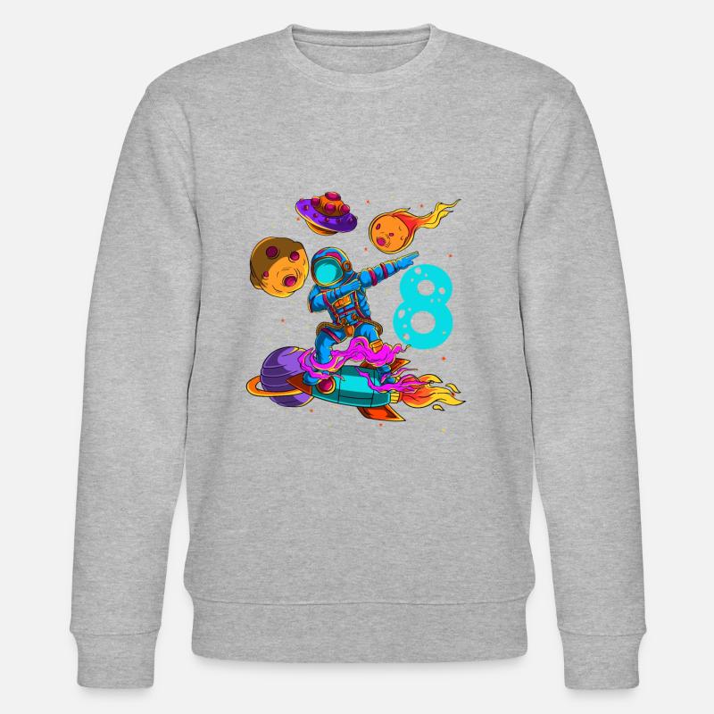 Astronaute Dans l’espace 8ème anniversaire - Sweat bio CHANGER Stanley/Stella Unisexe - gris chiné