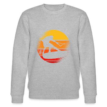 Wakeboard Wakeboarding - Stanley/Stella Unisex Bio-Sweatshirt CHANGER  - Grau meliert - Vorne - Nik (191cm) & Marisol (170cm)