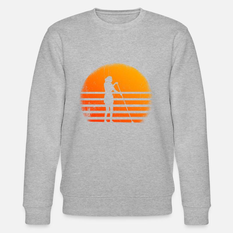 Paddleboarding Sonnenuntergang Paddleboarder - Stanley/Stella Unisex Bio-Sweatshirt CHANGER  - Grau meliert