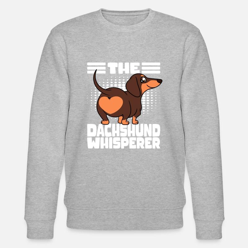 Dackel-Hintern Der Dackelflüsterer - Stanley/Stella Unisex Bio-Sweatshirt CHANGER  - Grau meliert