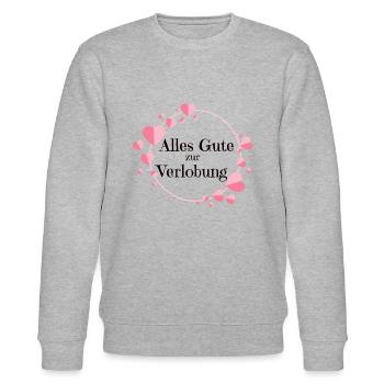 Alles Gute zur Verlobung - Stanley/Stella Unisex Bio-Sweatshirt CHANGER  - Grau meliert - Vorne - Nik (191cm) & Marisol (170cm)