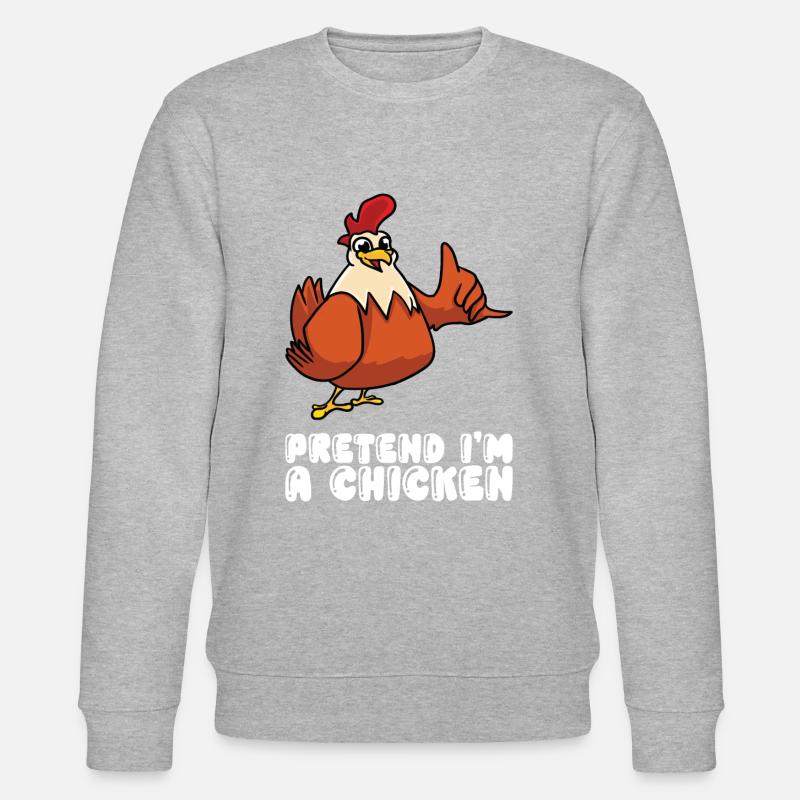 Pretend Im A Chicken - Stanley/Stella Unisex Bio-Sweatshirt CHANGER  - Grau meliert