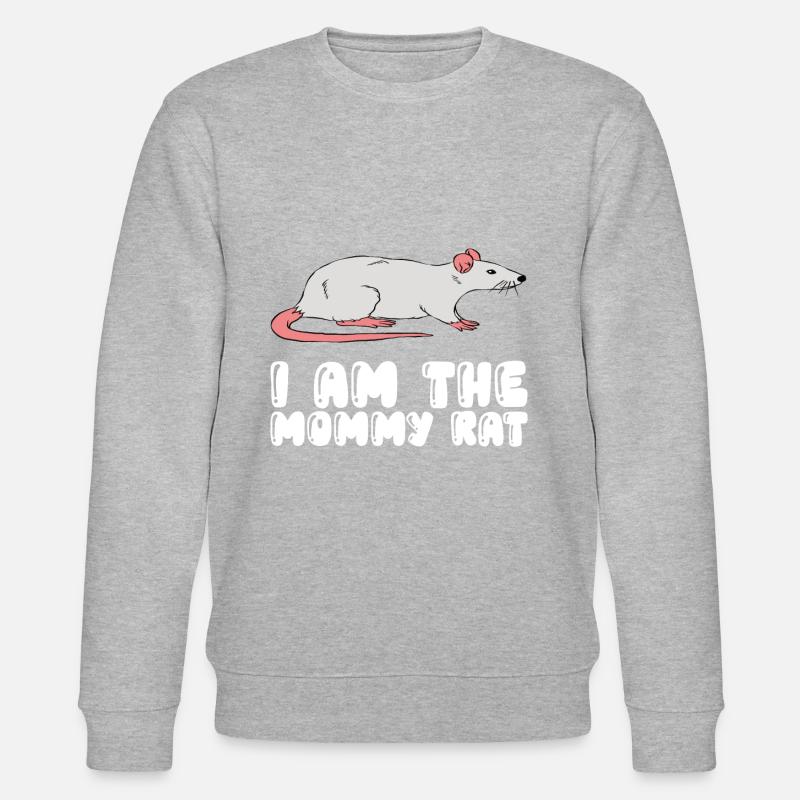 Ich Bin Die Mama-ratte - Stanley/Stella Unisex Bio-Sweatshirt CHANGER - Grau meliert