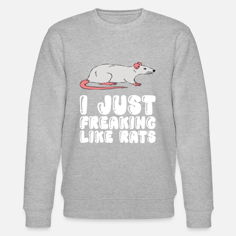 J’aime vraiment les rats - Sweat bio CHANGER Stanley/Stella Unisexe - gris chiné