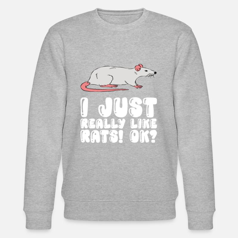 J’aime beaucoup les rats - Sweat bio CHANGER Stanley/Stella Unisexe - gris chiné