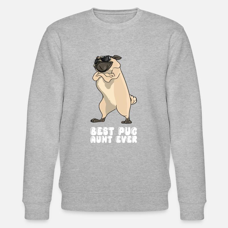 Best Pug Aunt Ever - Stanley/Stella CHANGER Unisex Organic Sweatshirt - heather grey