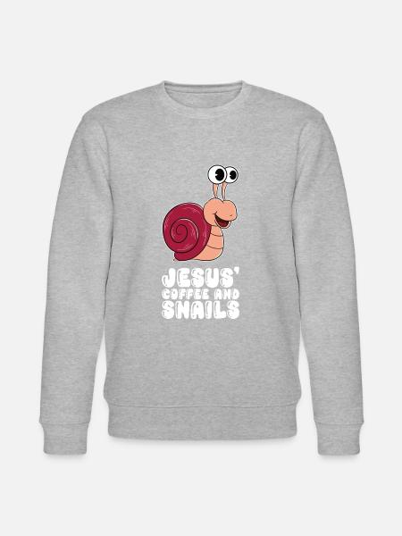Jesus, coffee and snails - Stanley/Stella CHANGER Unisex Organic Sweatshirt - heather grey
