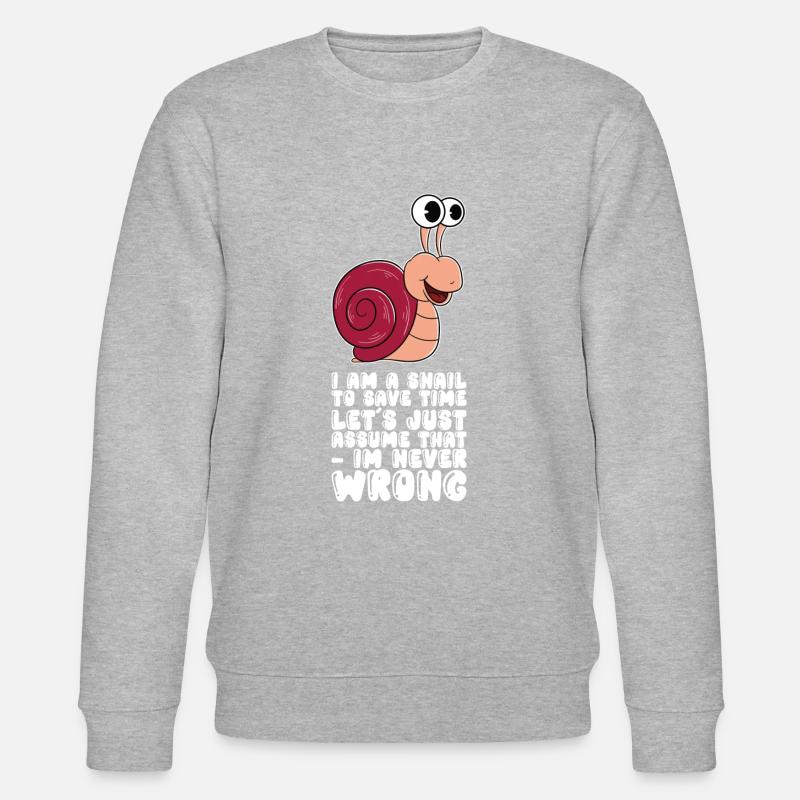I am a snail - Stanley/Stella CHANGER Unisex Organic Sweatshirt - heather grey